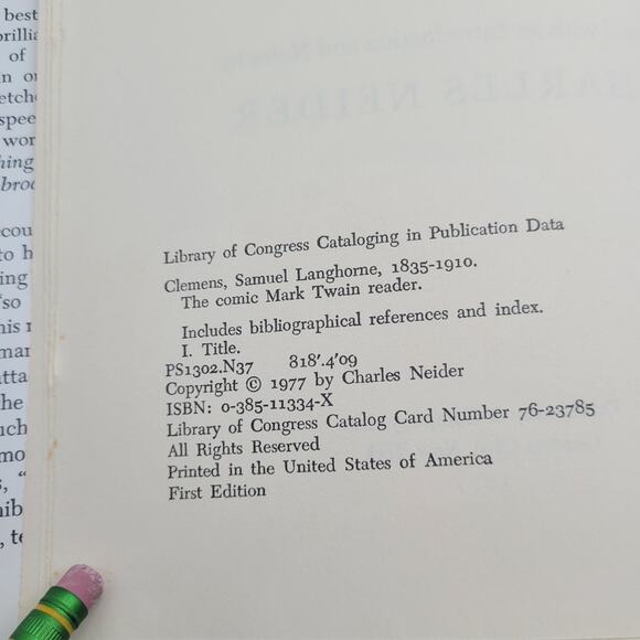 The Comic Mark Twain Reader Hardcover Book 1977 - Picture 11 of 16